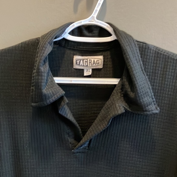 Vintage 90s TagRag Men’s Black Lightweight Polo Size XL - Picture 7 of 13